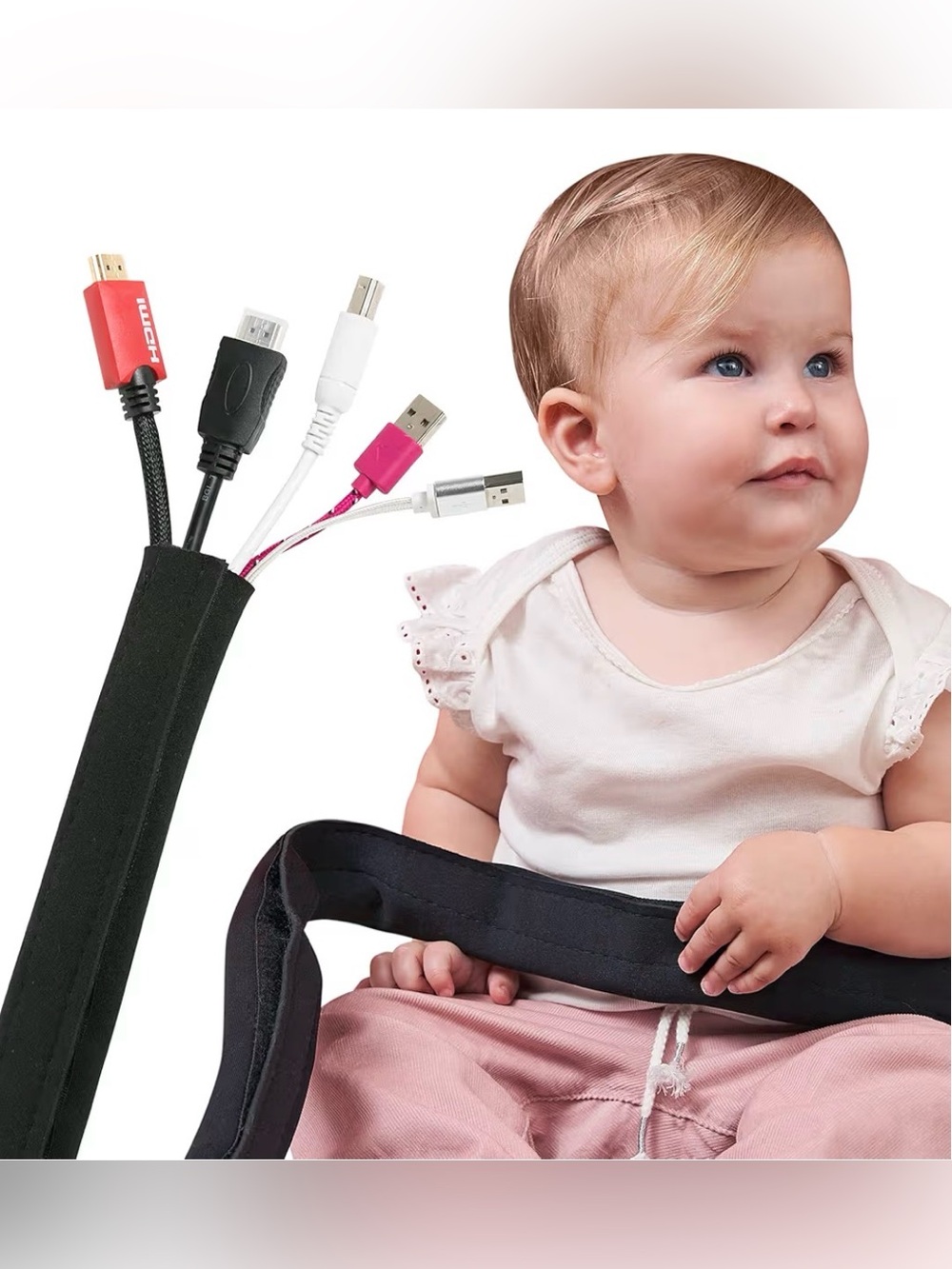 🔵 Cord Covers for Baby or Animal Proofing 4 Pack